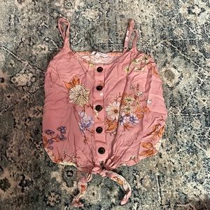 size xs floral tank top crop top